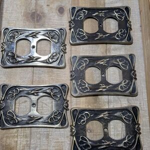 Antique Brass Decorative Switch Plate Covers